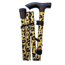 Medisure Foldable Metal Walking Stick - Animal Print