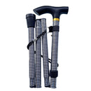 Medisure Foldable Metal Walking Stick - Dog Tooth