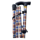 Medisure Foldable Metal Walking Stick - Tartan