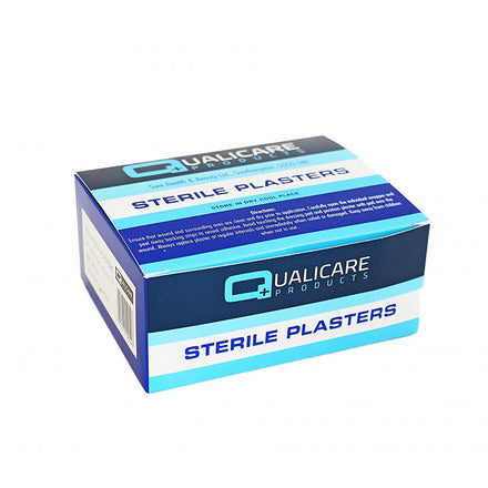Qualicare Blue Detectable Plasters 7.2cm x 1.9cm - Box of 100