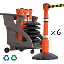 Skipper Orange Unicart Kit includes 6 Skippers & 6 Posts with Bases - IndustraCare