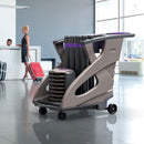 Skipper Traffic Purple Unicart Kit includes 8 x Skipper Q Posts and 8 x Bases - IndustraCare