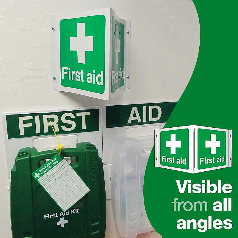 First Aid 3D Projecting Sign 43x20cm