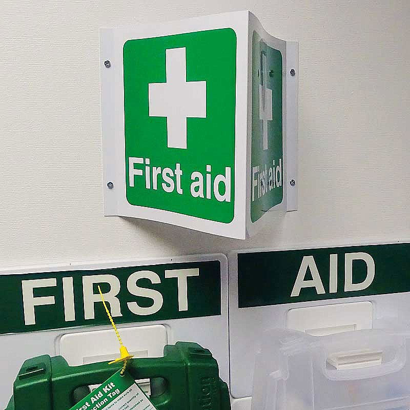 First Aid 3D Projecting Sign 43x20cm