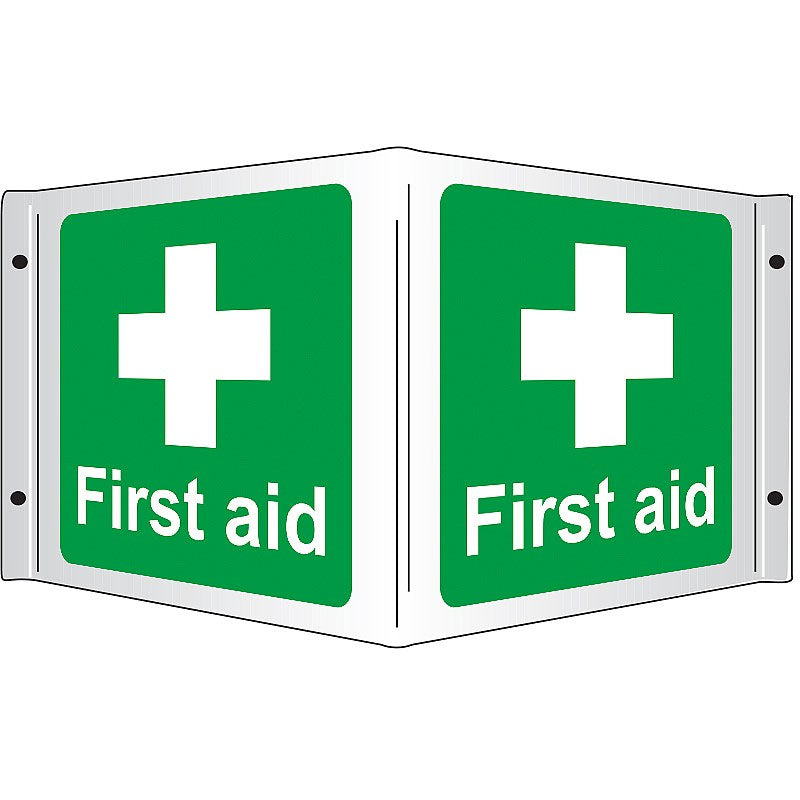 First Aid 3D Projecting Sign 43x20cm