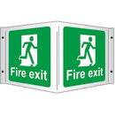 Fire Exit 3D Projecting Sign 43x20cm - IndustraCare