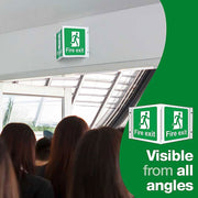 Fire Exit 3D Projecting Sign 43x20cm - IndustraCare