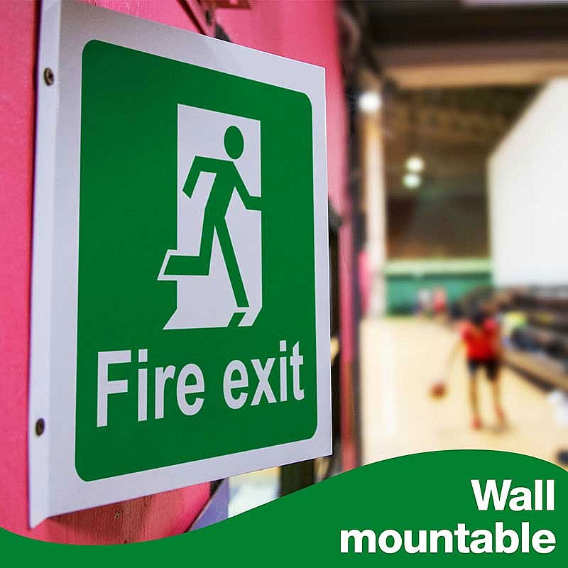 Fire Exit 3D Projecting Sign 43x20cm