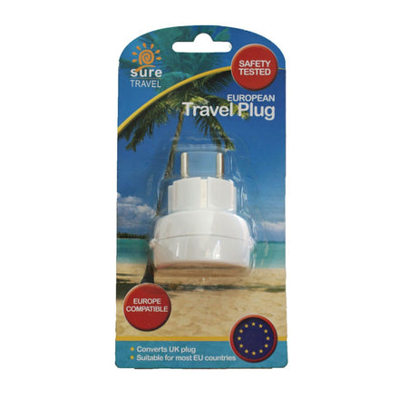 Sure Travel UK to European Plug Adaptor