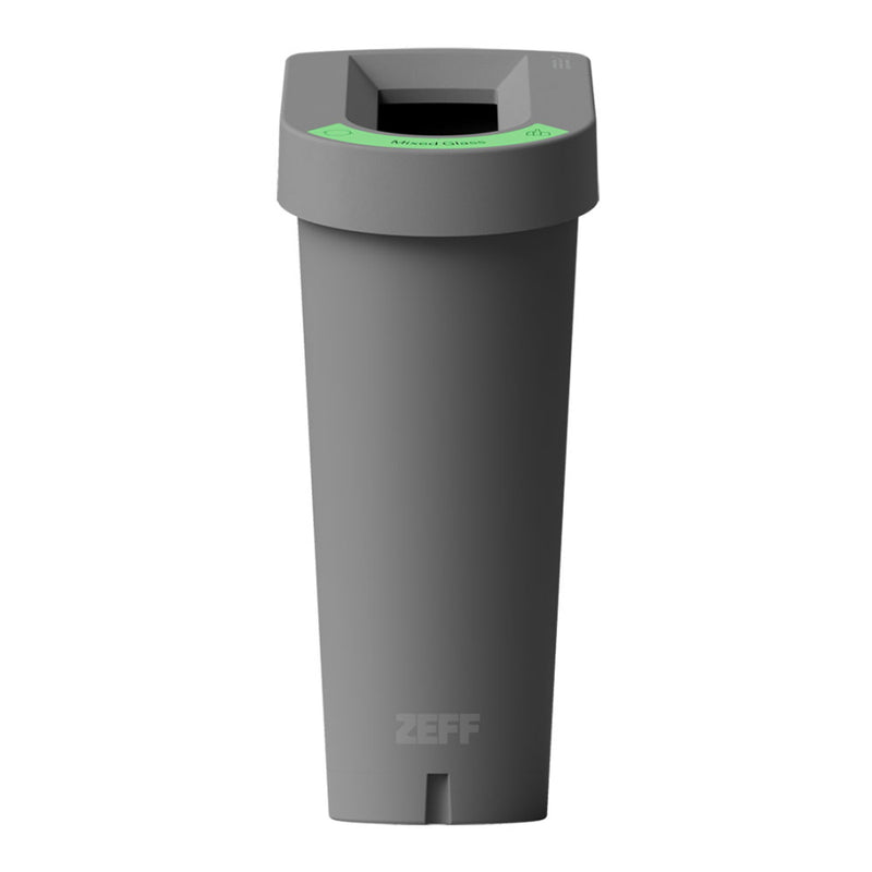 UK uBin Eco Friendly Office Recycle Bin and Lid - Grey