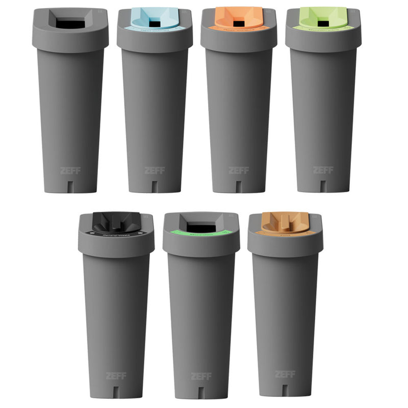 UK uBin Eco Friendly Office Recycle Bin and Lid - Grey