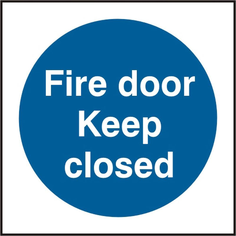 Fire Door Keep Closed S.A.V Sign - 100 x 100mm - IndustraCare