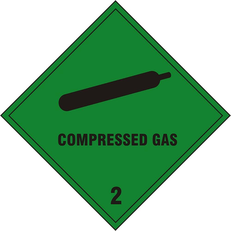 Compressed Gas 2 Diamond S.A.V Sign - IndustraCare