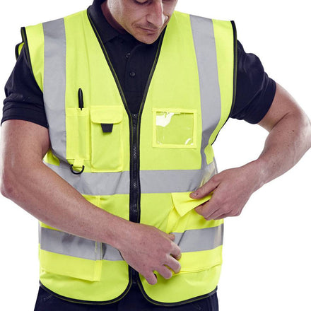 Hi Vis EN471 Executive Vest Saturn Yellow