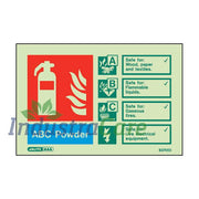 Jalite ABC Powder Fire Extinguisher Photoluminescent Sign (6370ID) - IndustraCare