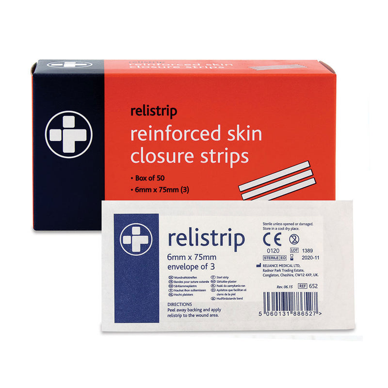 Relistrip 652 Standard Wound Closure Strips 6mm x 75mm (Box of 150) - IndustraCare