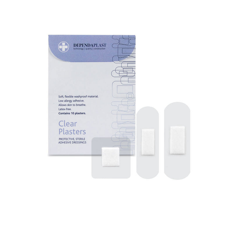 Dependaplast 6941 Clear Washproof Plasters Assorted Wallet of 10 - IndustraCare
