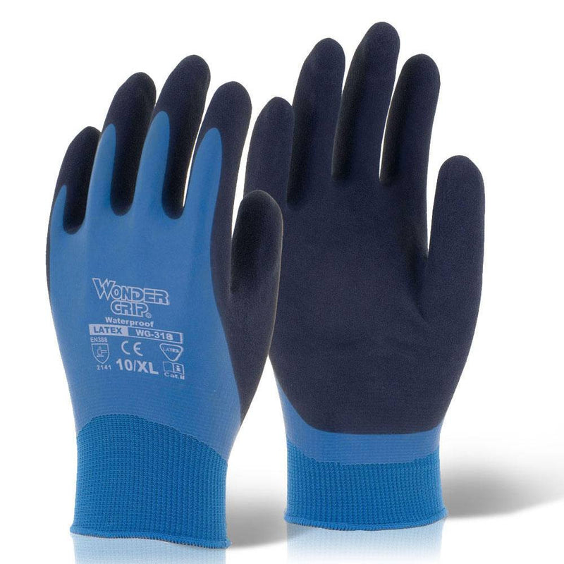 Wonder Grip Aqua Latex Gloves - IndustraCare