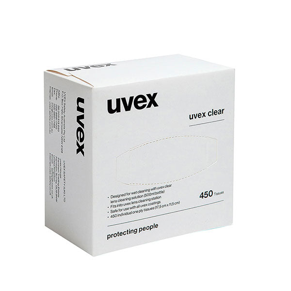 Uvex Lens Cleaning Tissues Box of 450 - IndustraCare
