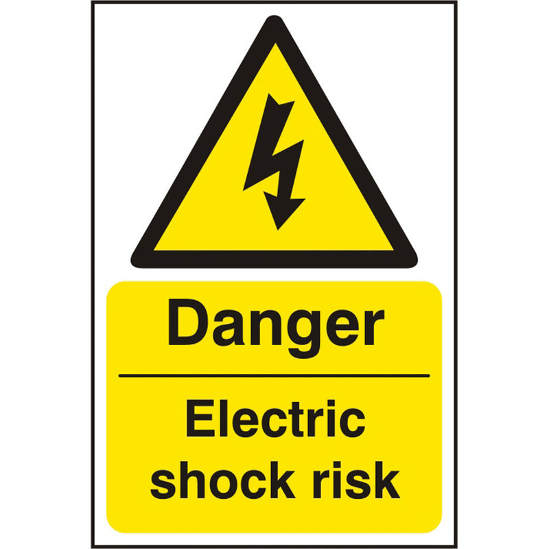 Danger Electric Shock Risk S.A.V Sign - IndustraCare