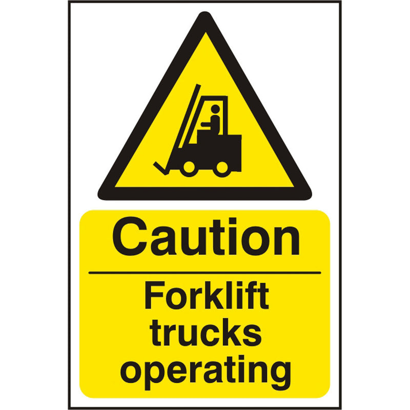Caution Forklift Trucks R.P.V.C Sign - IndustraCare