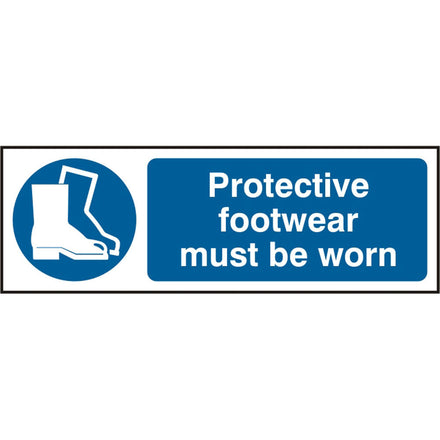 Protective Footwear Must Be Worn S.A.V Sign