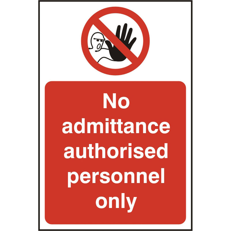 No Admittance Authorised Personnel Only S.A.V Sign - IndustraCare