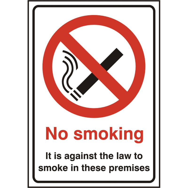 No Smoking Its Against The Law S.A.V Sign - IndustraCare