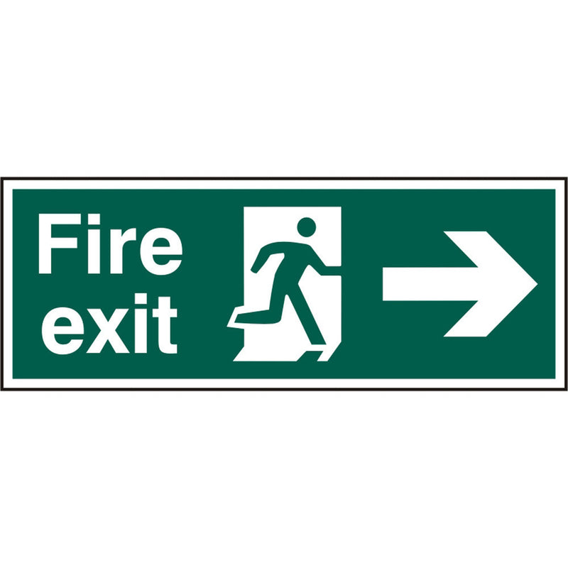 Fire Exit Man Arrow Right R.P.V.C Sign - IndustraCare