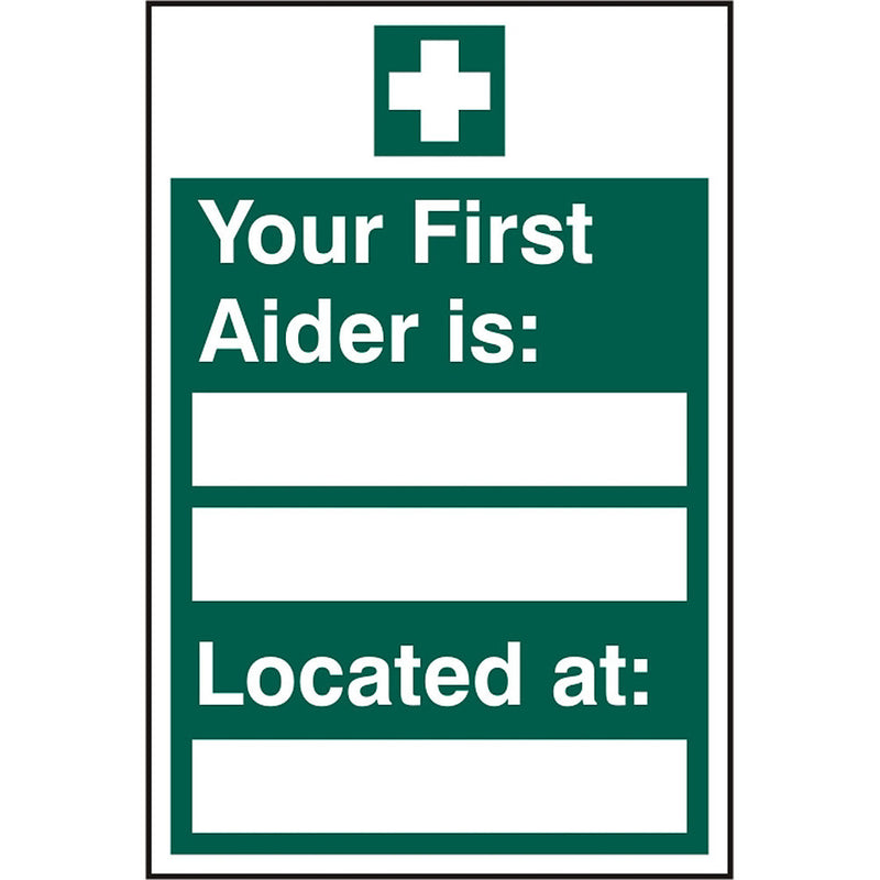 First Aider Located R.P.V.C Sign - IndustraCare