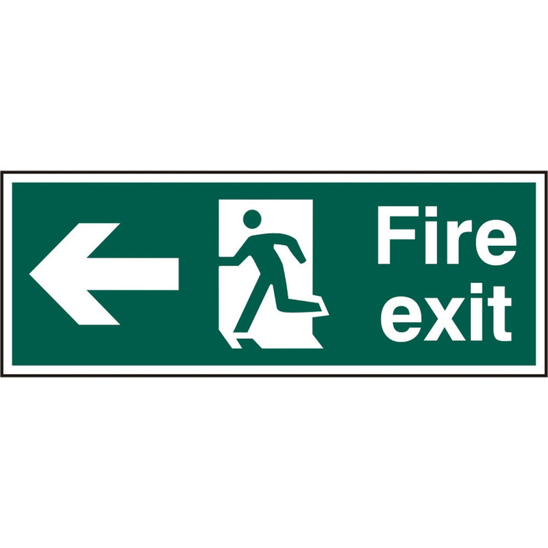 Fire Exit Man Arrow Left R.P.V.C Sign - IndustraCare