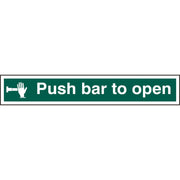 Push Bar To Open RPVC Sign - IndustraCare