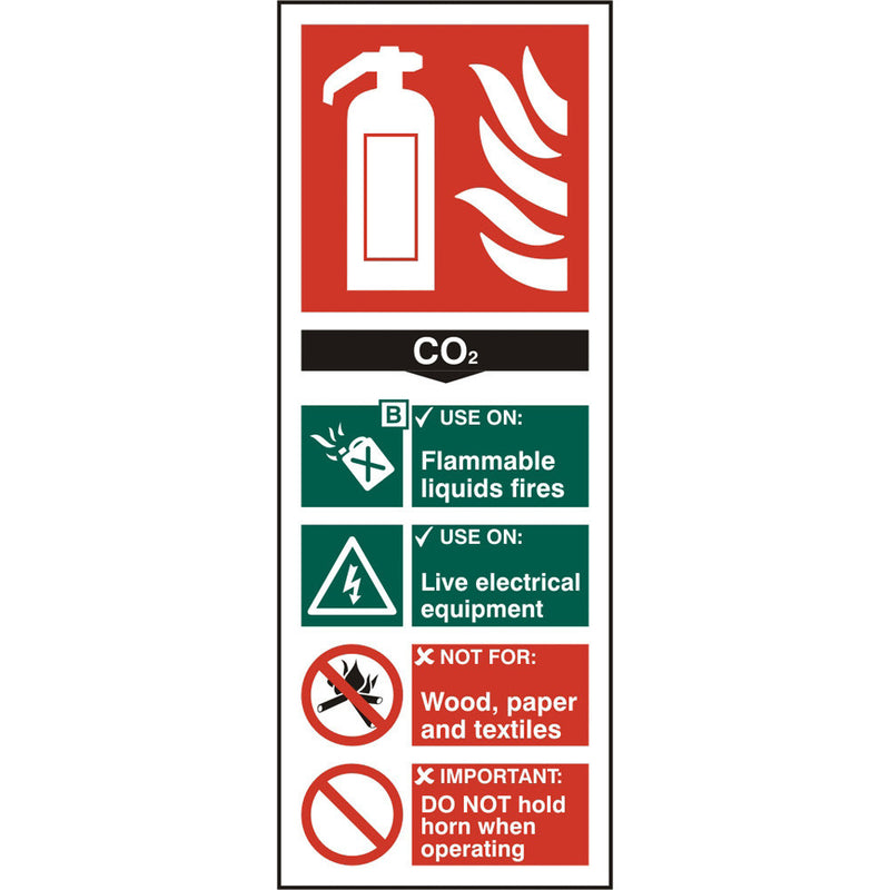 Fire Extinguisher C02 R.P.V.C Sign - IndustraCare