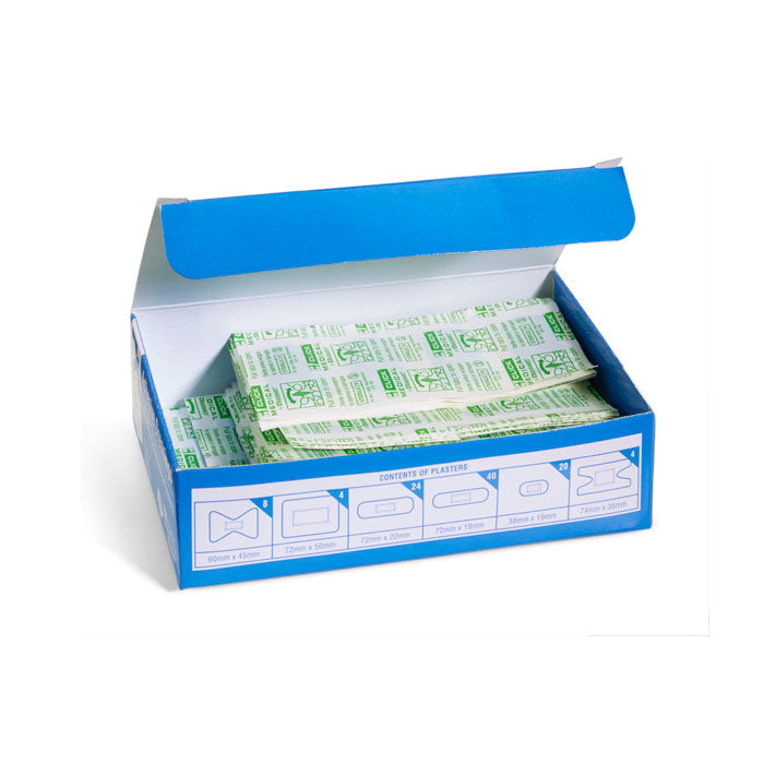 Click Medical Assorted Blue Metal Detectable Plasters (Pack of 100) - IndustraCare