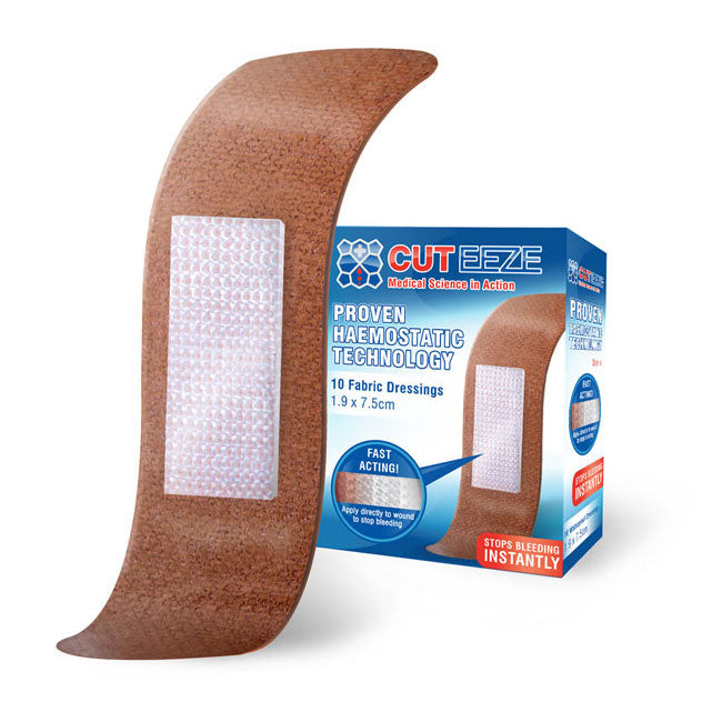 Click Medical Cut-eeze Fabric Haemostatic Plasters (Pack of 10) - IndustraCare