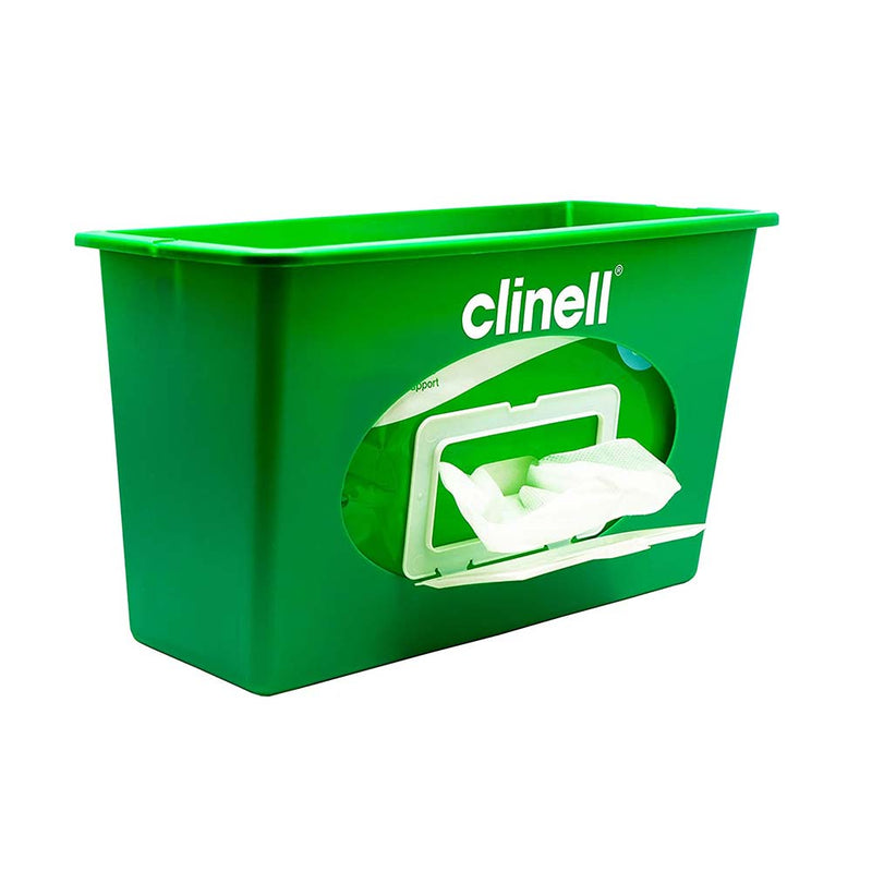Clinell Wall Mounted Universal Wipe Dispenser Green - IndustraCare