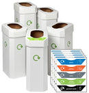 UK Combin Recycled Cardboard Bin - Pack of 5 - IndustraCare
