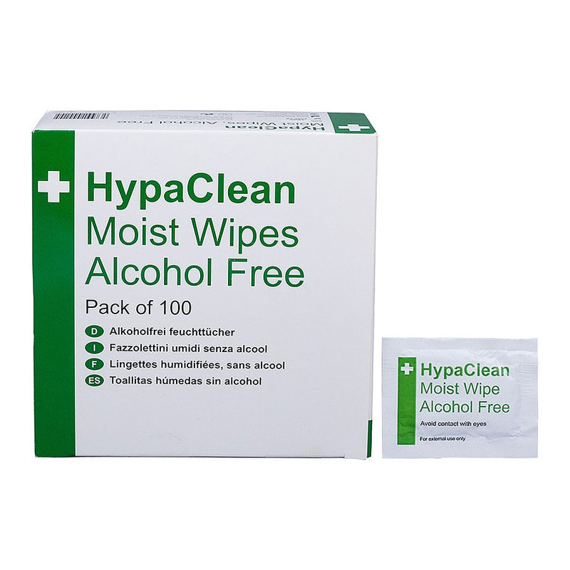 HypaClean Moist Alcohol Free Wipes (Pack of 100) - IndustraCare
