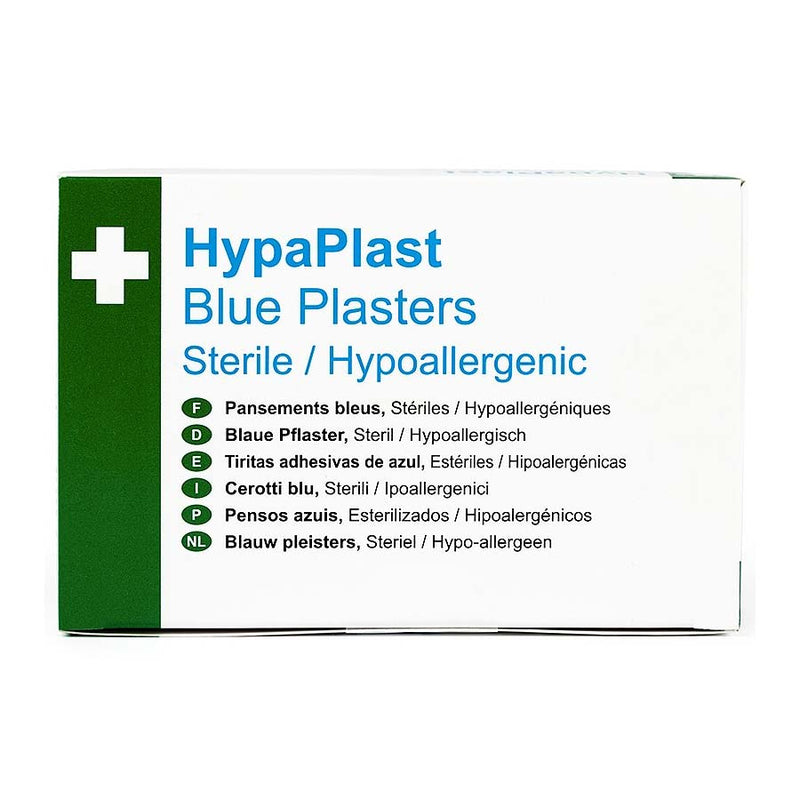 HypaPlast Blue Visually Detectable Plasters Assorted Pack of 100 - IndustraCare
