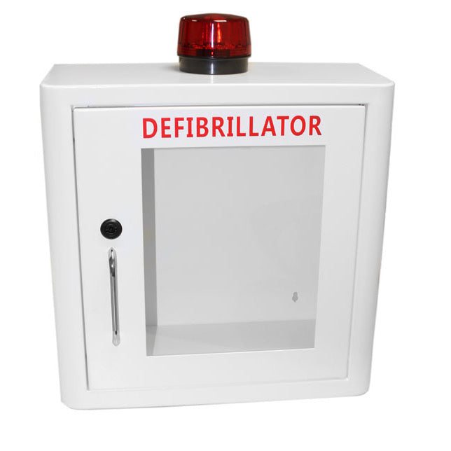 Click Medical Indoor Mild Steel Defibrillator Cabinet - White - IndustraCare