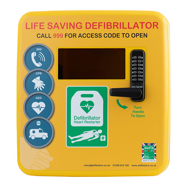 Polycarbonate Defibrillator Cabinet with Lock & Heater - IndustraCare