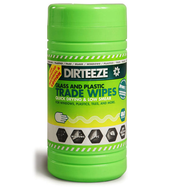 Dirteeze Glass and Plastic Wipes (Canister of 250) - IndustraCare