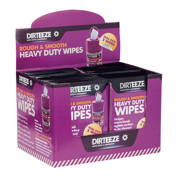 Dirteeze Rough and Smooth Wipes (Twin Sachet Pack 50 x 2) - IndustraCare