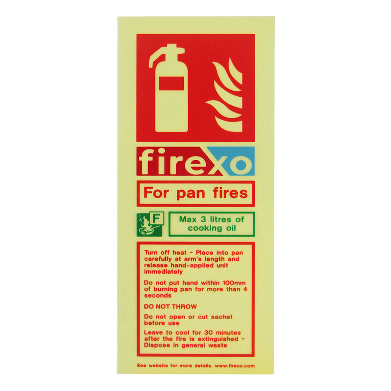 Firexo Fire Sachet Photoluminescent Safety Sign - IndustraCare