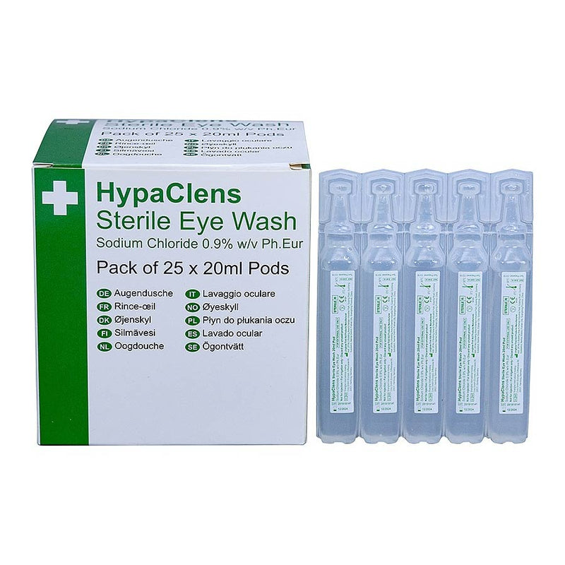 Hypaclens Sterile Eyewash Pods 20ml Pack of 25 - IndustraCare