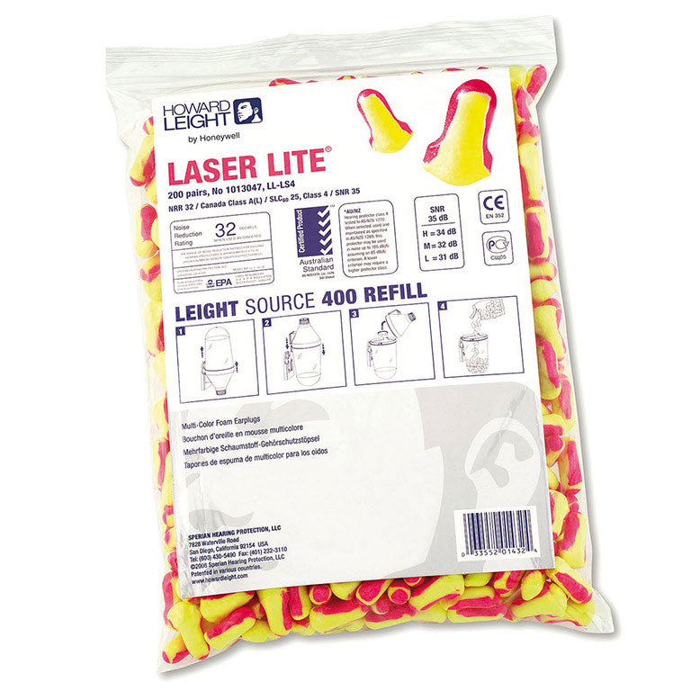 Howard Leight HL400 Laser Lite 200 Earplug Refill Bag - IndustraCare