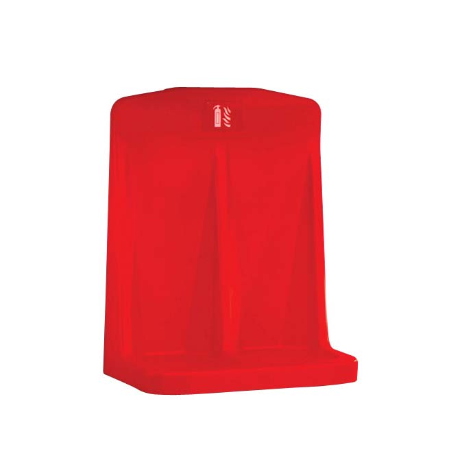 JacTone Red Double Fire Extinguisher Stand with Recessed Base - IndustraCare