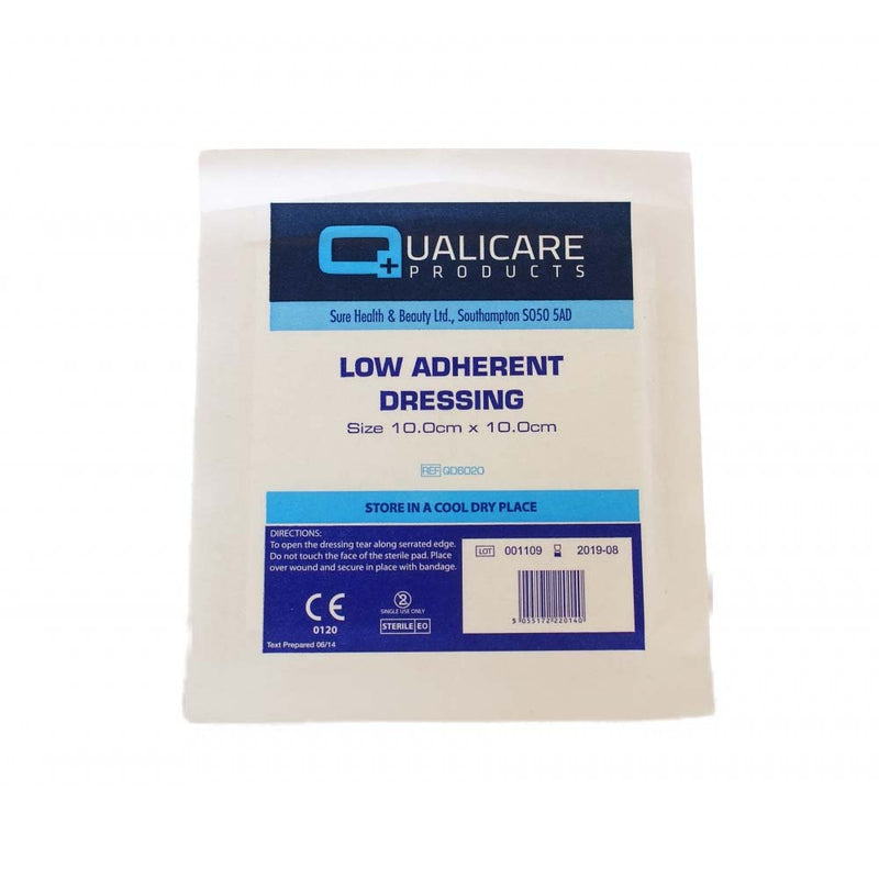 Qualicare Low Adherent Dressing 10cm x 10cm - Pack of 100 - IndustraCare