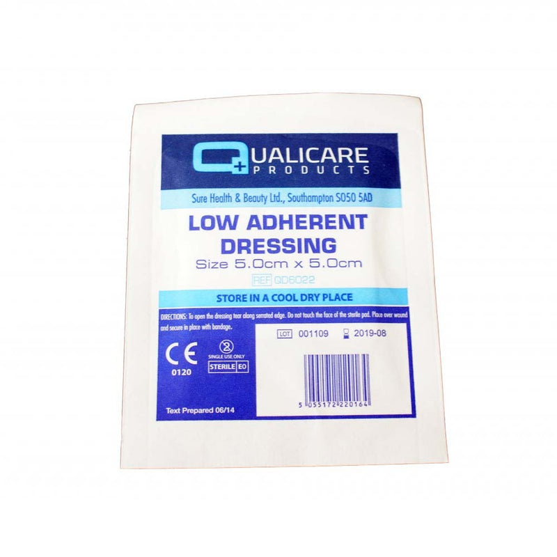 Qualicare Low Adherent Dressing 5cm x 5cm - Pack of 100 - IndustraCare