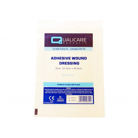 Qualicare Sterile Adhesive Wound Dressing 10cm x 8cm - Pack of 50